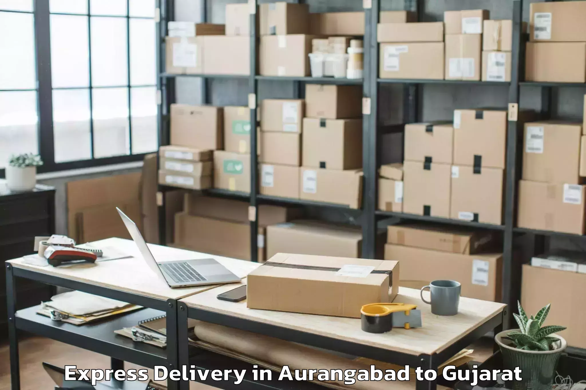 Quality Aurangabad to Jhagadia Express Delivery